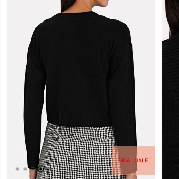 INTERMIX Grethel Wool Cashmere Cardigan Black Sweater Crop Sz P XS - Picture 12 of 12